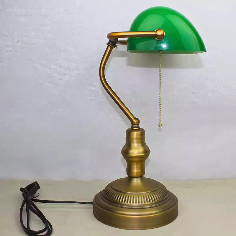 Pantalla de Lámpara Vintage Estilo Banquero – Iluminación Elegante y Clásica para Escritorio-Table Lamps-Hogar88-Hogar88