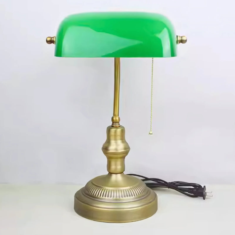 Pantalla de Lámpara Vintage Estilo Banquero – Iluminación Elegante y Clásica para Escritorio-Table Lamps-Hogar88-Hogar88