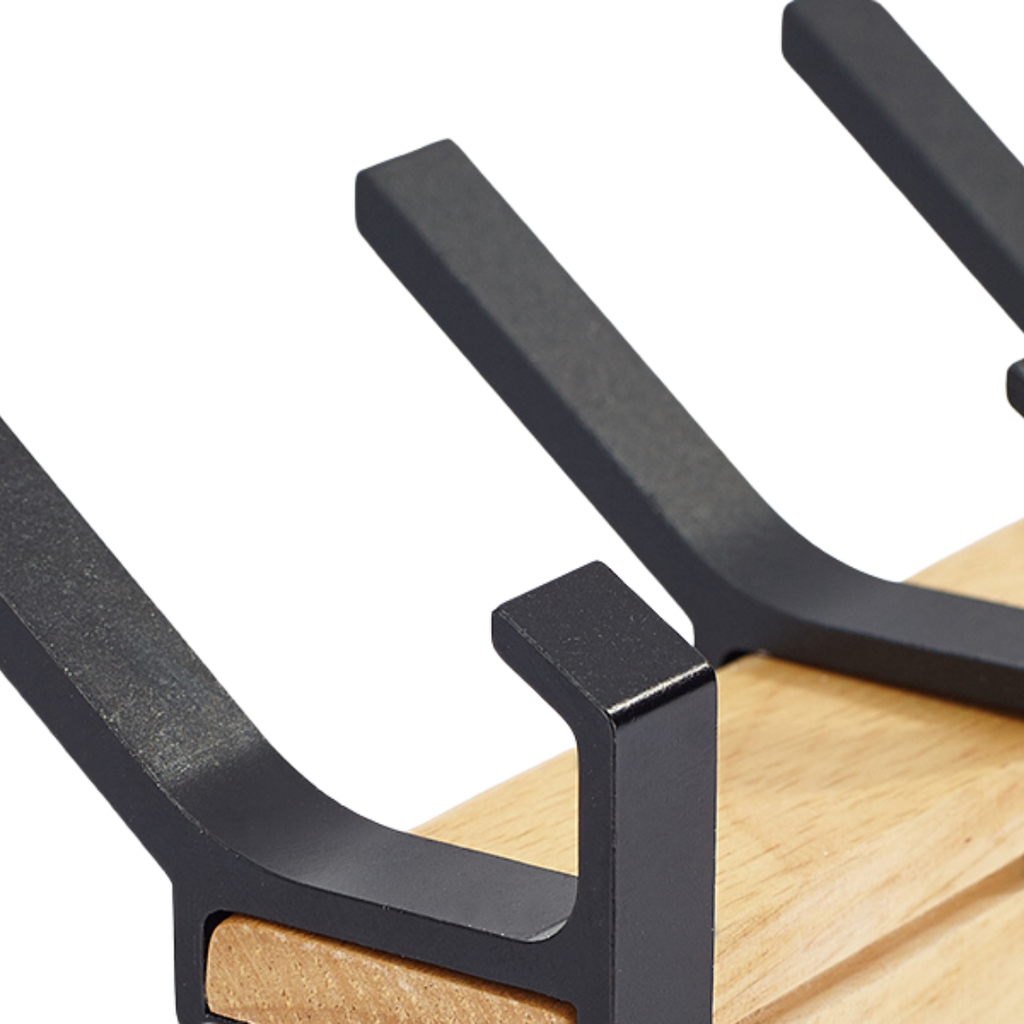 Perchero Nórdico de Pared – Ganchos Móviles en Madera y Aluminio-Storage Hooks & Racks-Hogar88-Hogar88