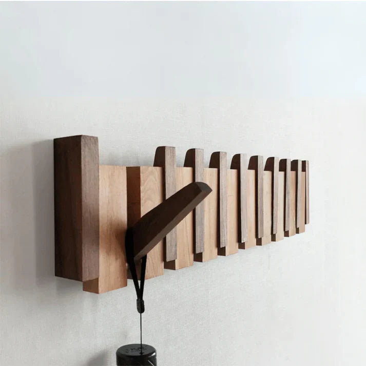 Perchero de Pared de Madera – Diseño de Teclas de Piano para Organización y Decoración-Coat & Hat Racks-Hogar88-Hogar88