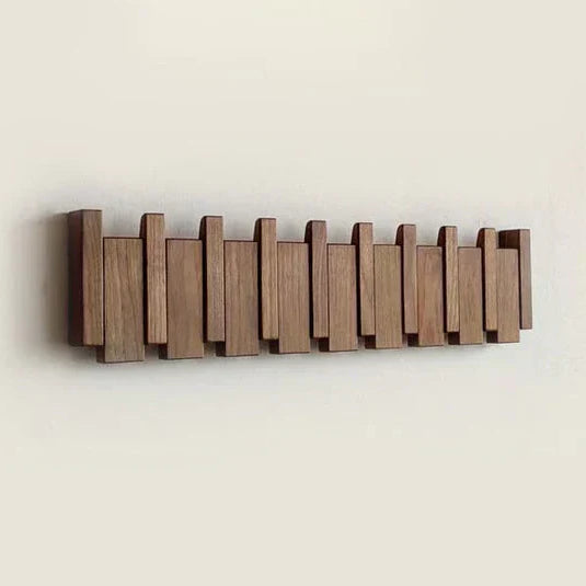 Perchero de Pared de Madera – Diseño de Teclas de Piano para Organización y Decoración-Coat & Hat Racks-Hogar88-Hogar88