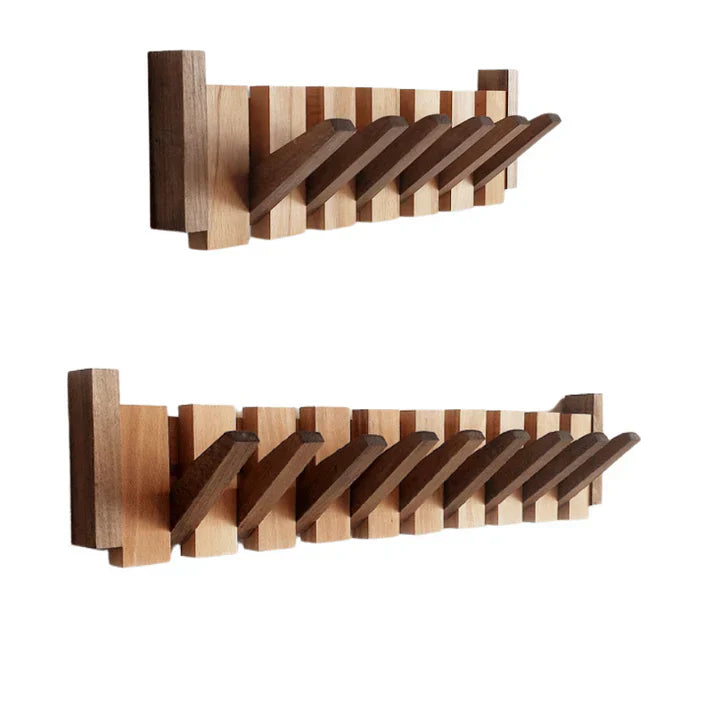 Perchero de Pared de Madera – Diseño de Teclas de Piano para Organización y Decoración-Coat & Hat Racks-Hogar88-Hogar88