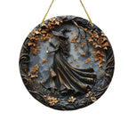 Placa Acrílica de Bruja – Decoración Colgante para Halloween-Decorative Plaques-Hogar88-Hogar88