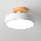 Plafón LED Nórdico Redondo de Madera – Luz Suave para Interiores-Ceiling Light Fixtures-Hogar88-Hogar88