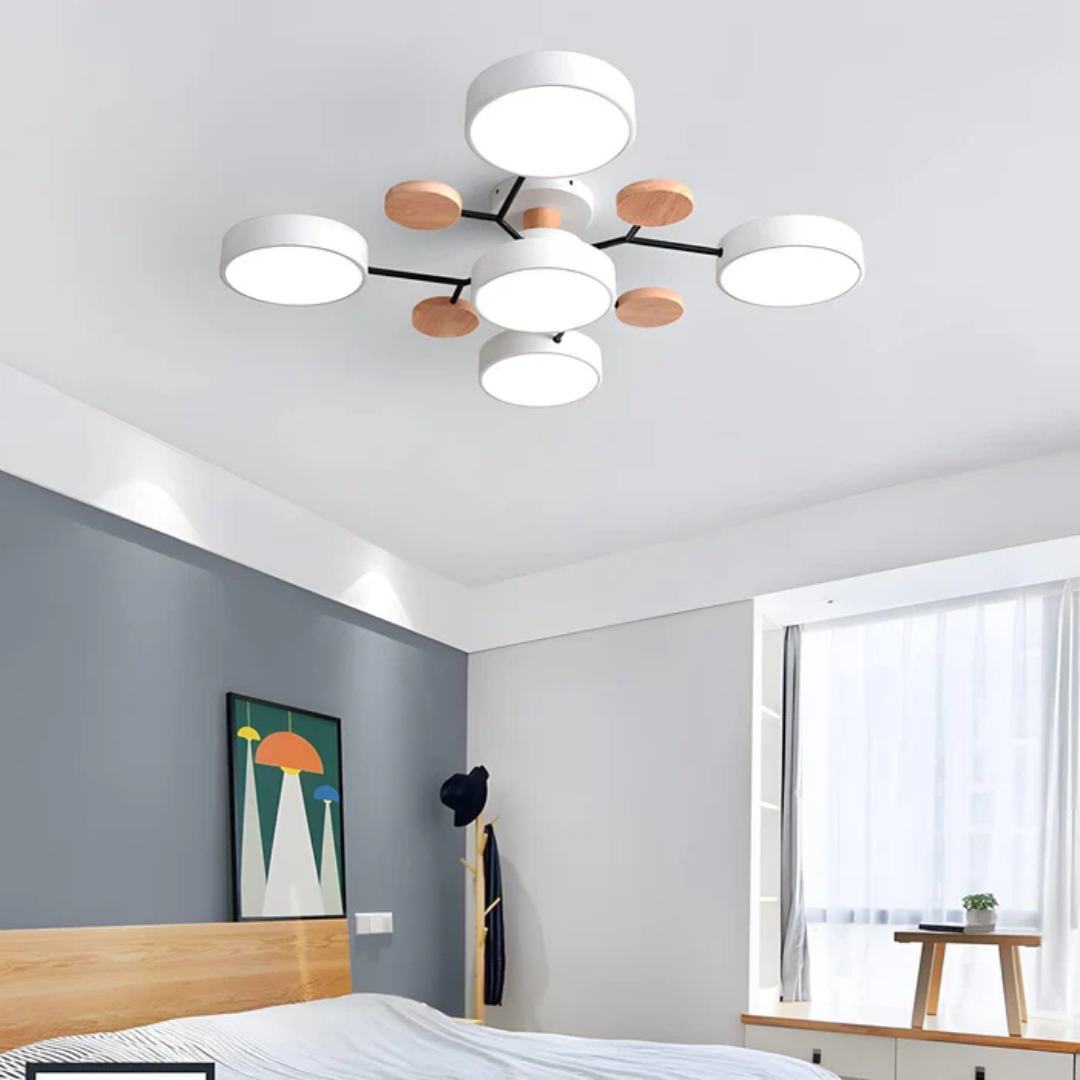 Plafón LED Redondo Minimalista – Iluminación Moderna y Eficiente para el Hogar-Ceiling Lamp-Hogar88-Blanco-5 tazas-Blanco cálido-Hogar88