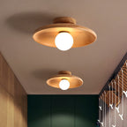 Plafón Minimalista de Madera – Diseño Redondo para Pasillos-Ceiling Light Fixtures-Hogar88-Hogar88