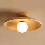 Plafón Minimalista de Madera – Diseño Redondo para Pasillos-Ceiling Light Fixtures-Hogar88-Madera-Hogar88