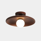 Plafón Minimalista de Madera – Diseño Redondo para Pasillos-Ceiling Light Fixtures-Hogar88-Marrón-Hogar88
