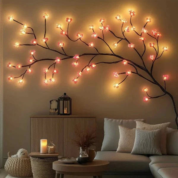 Rama Decorativa LED de Sauce – Iluminación Cálida Natural Interior-Artificial Non-Flowering Plants-Hogar88-Hogar88