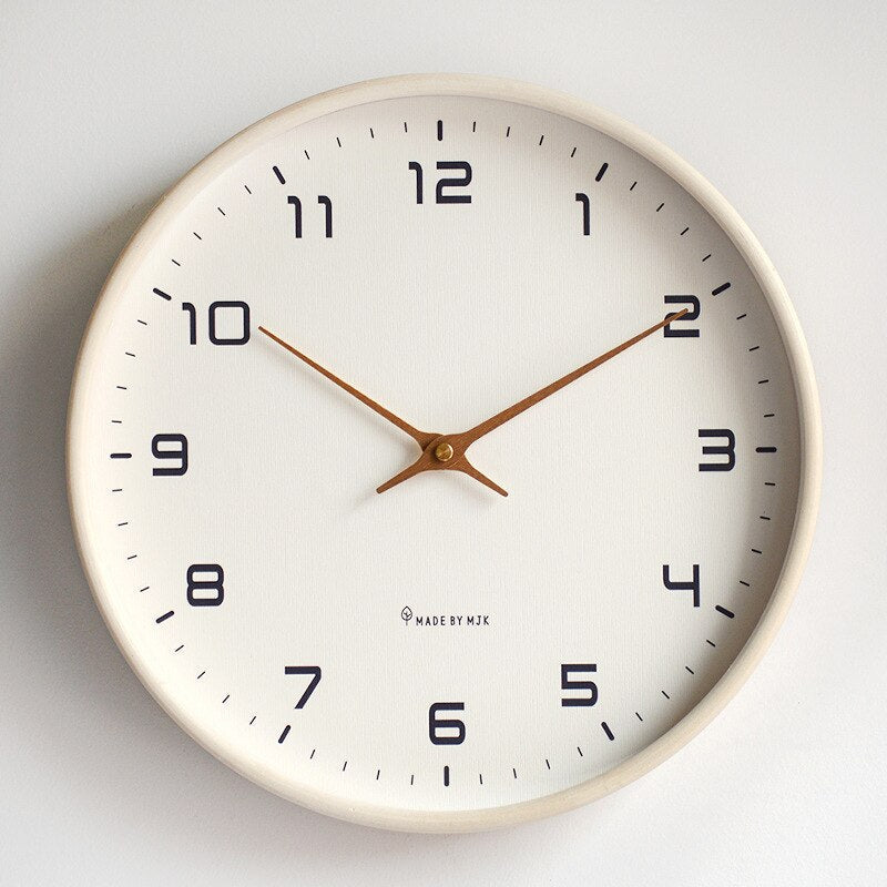 Reloj de Pared Minimalista Nórdico Moderno Grande – Silencioso y Decorativo-Wall clock-Hogar88-Crema-25x25cm-Hogar88