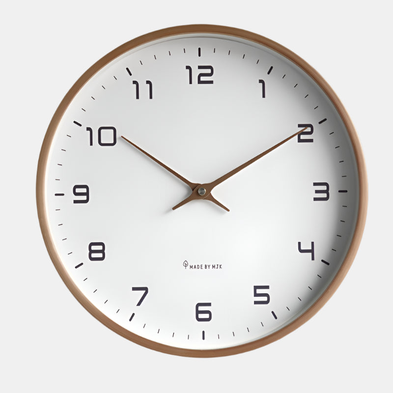Reloj de Pared Minimalista Nórdico Moderno Grande – Silencioso y Decorativo-Wall clock-Hogar88-Marrón-25x25cm-Hogar88