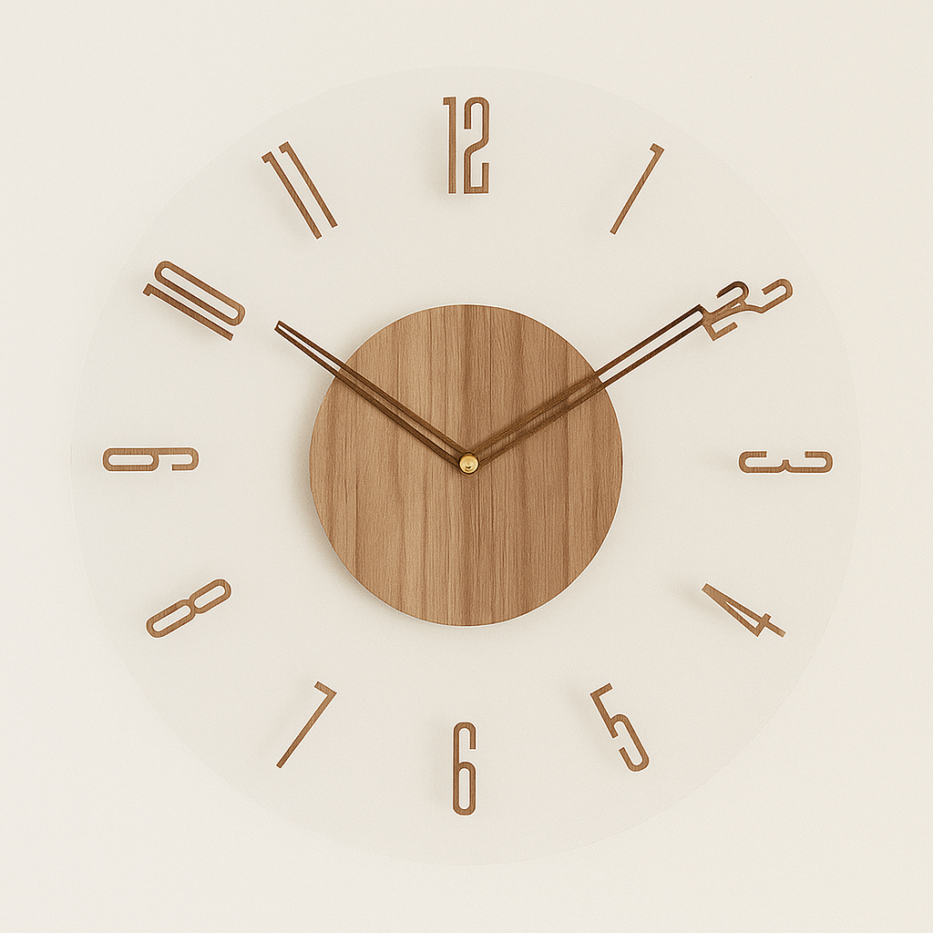 Reloj de Pared Redondo Minimalista Nórdico Grande – Silencioso y Decorativo-Wall clock-Hogar88-Diseño 2-Hogar88