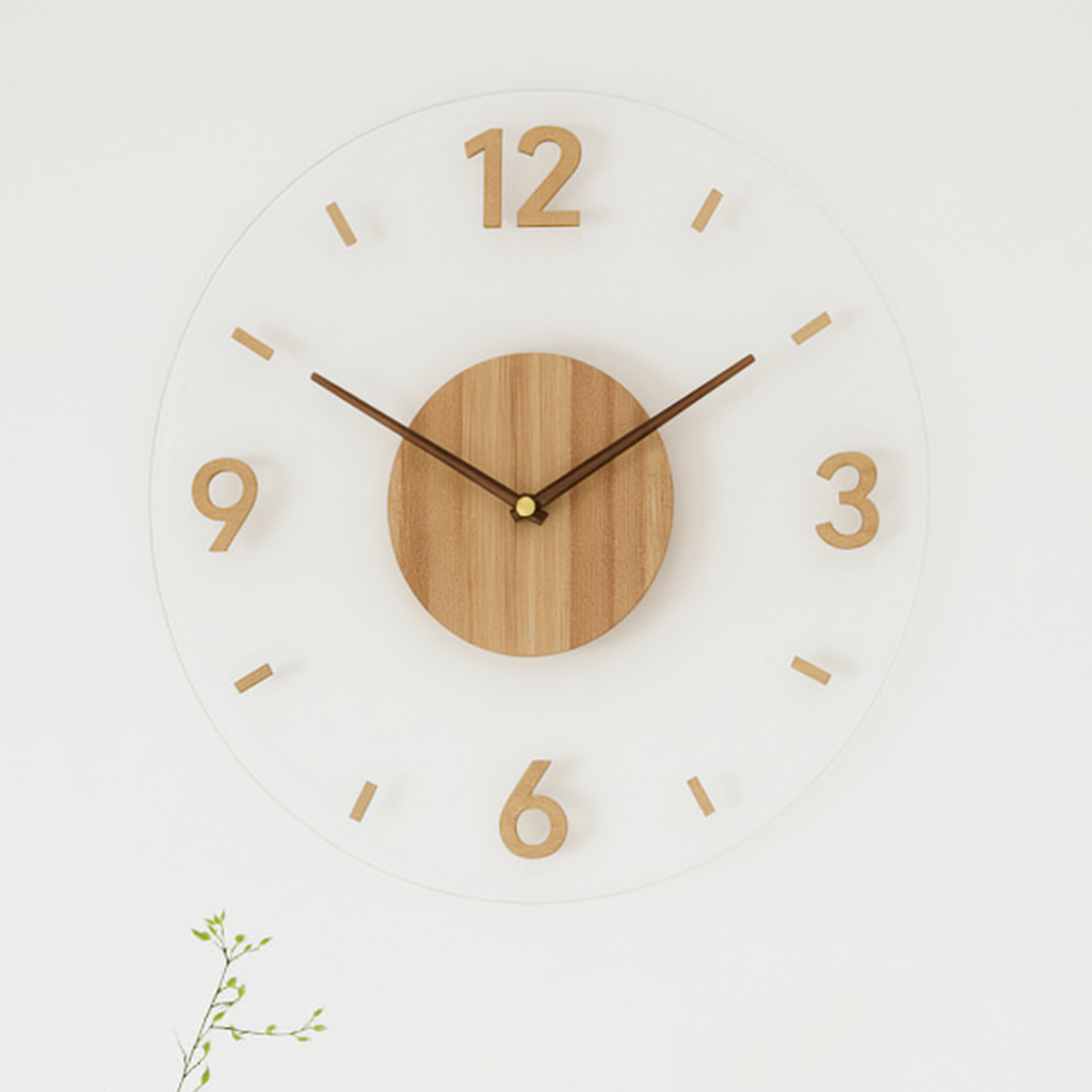 Reloj de Pared Redondo Minimalista Nórdico Grande – Silencioso y Decorativo-Wall clock-Hogar88-Diseño 3-Hogar88