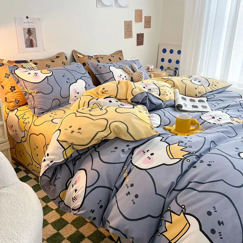 Ropa de Cama con Estampado de Animales Adorables – Suave, Acogedora y Divertida-Home & Garden-Hogar88-Hogar88