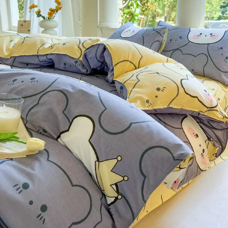 Ropa de Cama con Estampado de Animales Adorables – Suave, Acogedora y Divertida-Home & Garden-Hogar88-Hogar88