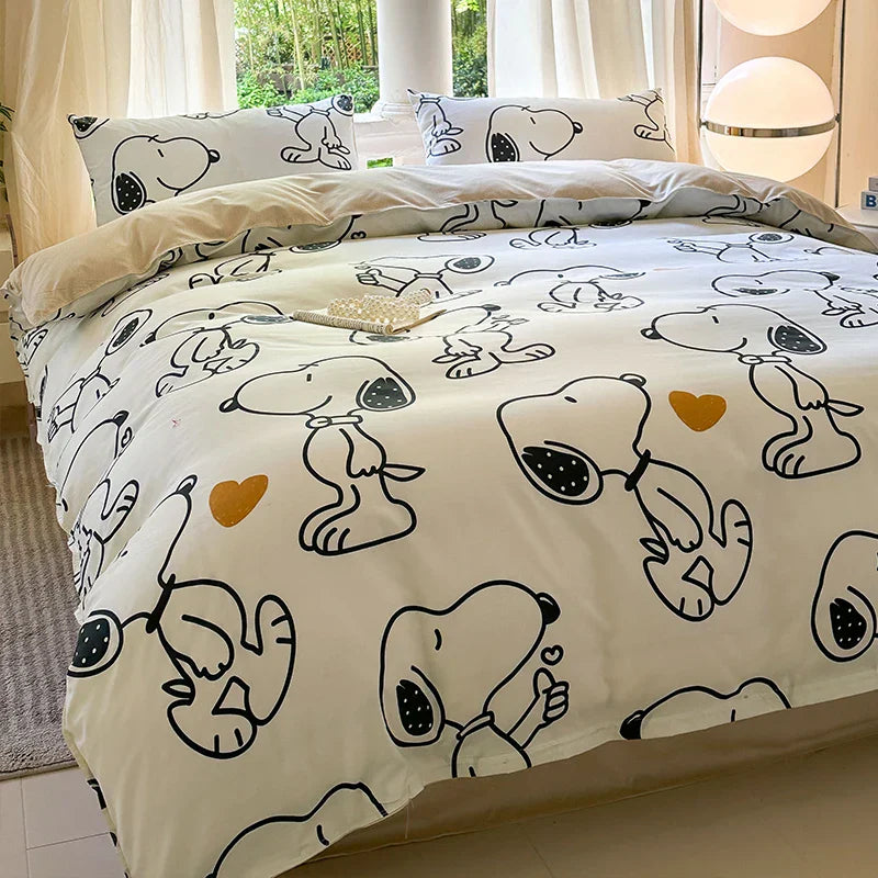 Ropa de Cama con Estampado de Animales Adorables – Suave, Acogedora y Divertida-Home & Garden-Hogar88-Hond B-150 cm x 200 cm 3 unidades-Hogar88