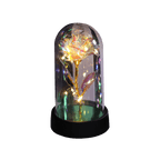 Rosa Galaxia con Luces LED – Flor Decorativa en Cúpula de Cristal-Artificial Flowering Plants-Hogar88-Hogar88