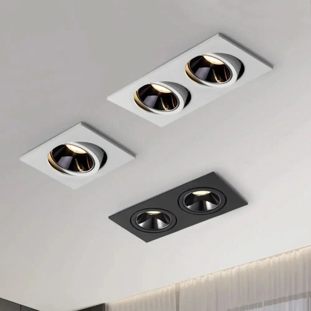 Spot LED Encastrable Cuadrado – Iluminación Regulable y Moderna-Ceiling Light Fixtures-Hogar88-Hogar88