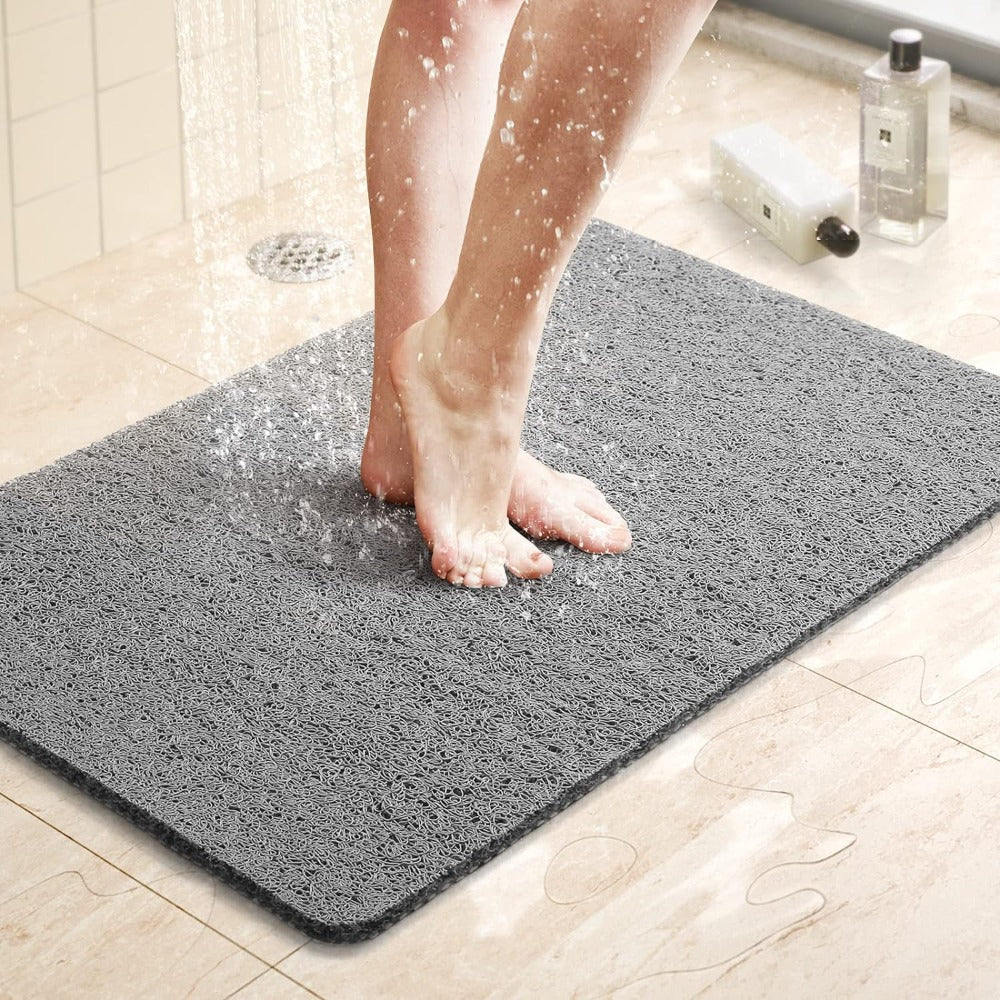 Tapete de Ducha Antideslizante de PVC – Confort Suave y Drenaje Higiénico-Bath Mats & Rugs-Hogar88-Hogar88