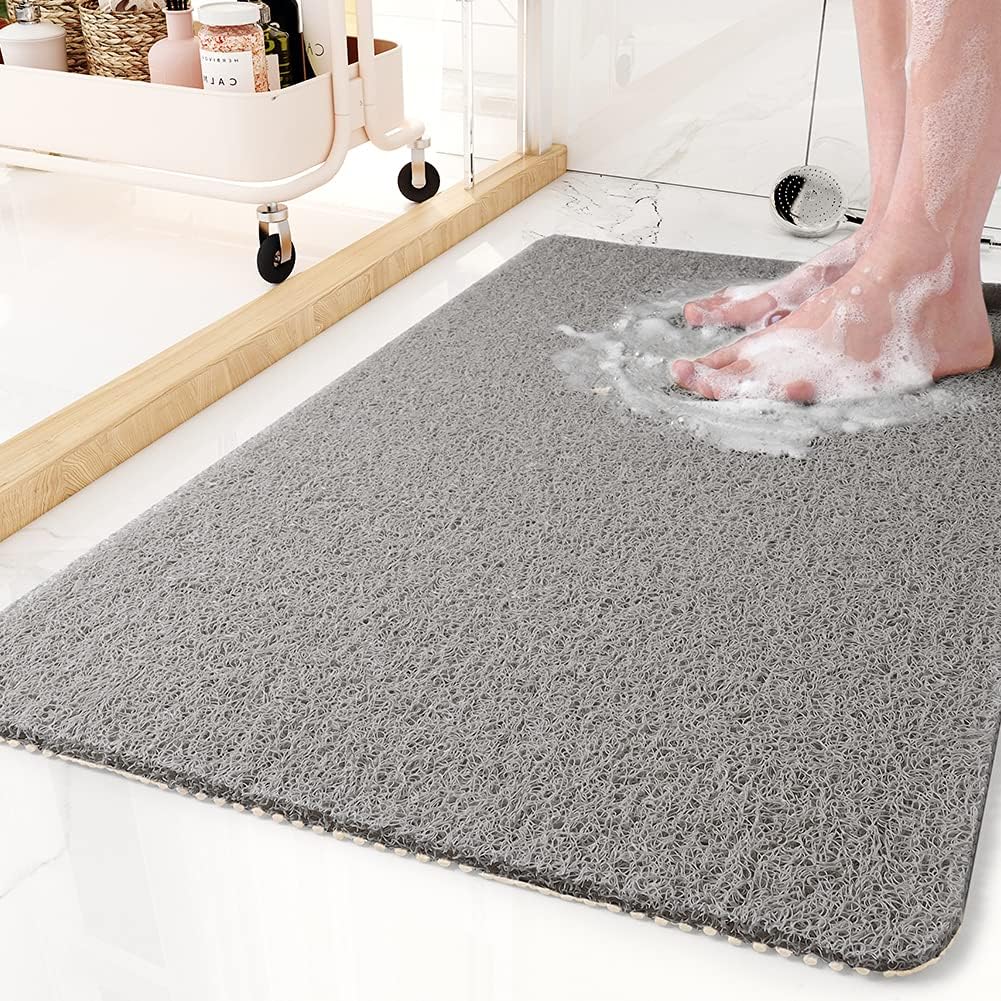Tapete de Ducha Antideslizante de PVC – Confort Suave y Drenaje Higiénico-Bath Mats & Rugs-Hogar88-Hogar88