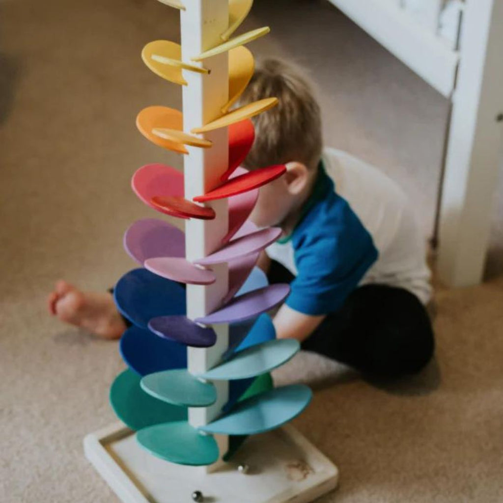 Torre Arcoíris de Madera – Juego Sensorial con Bolas-Activity Toys-Hogar88-Hogar88