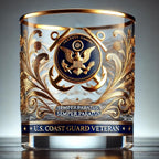 Vaso con Emblema Militar – Homenaje de Cristal para Veteranos-Shot Glasses-Hogar88-Hogar88