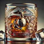 Vaso con Emblema Militar – Homenaje de Cristal para Veteranos-Shot Glasses-Hogar88-Hogar88