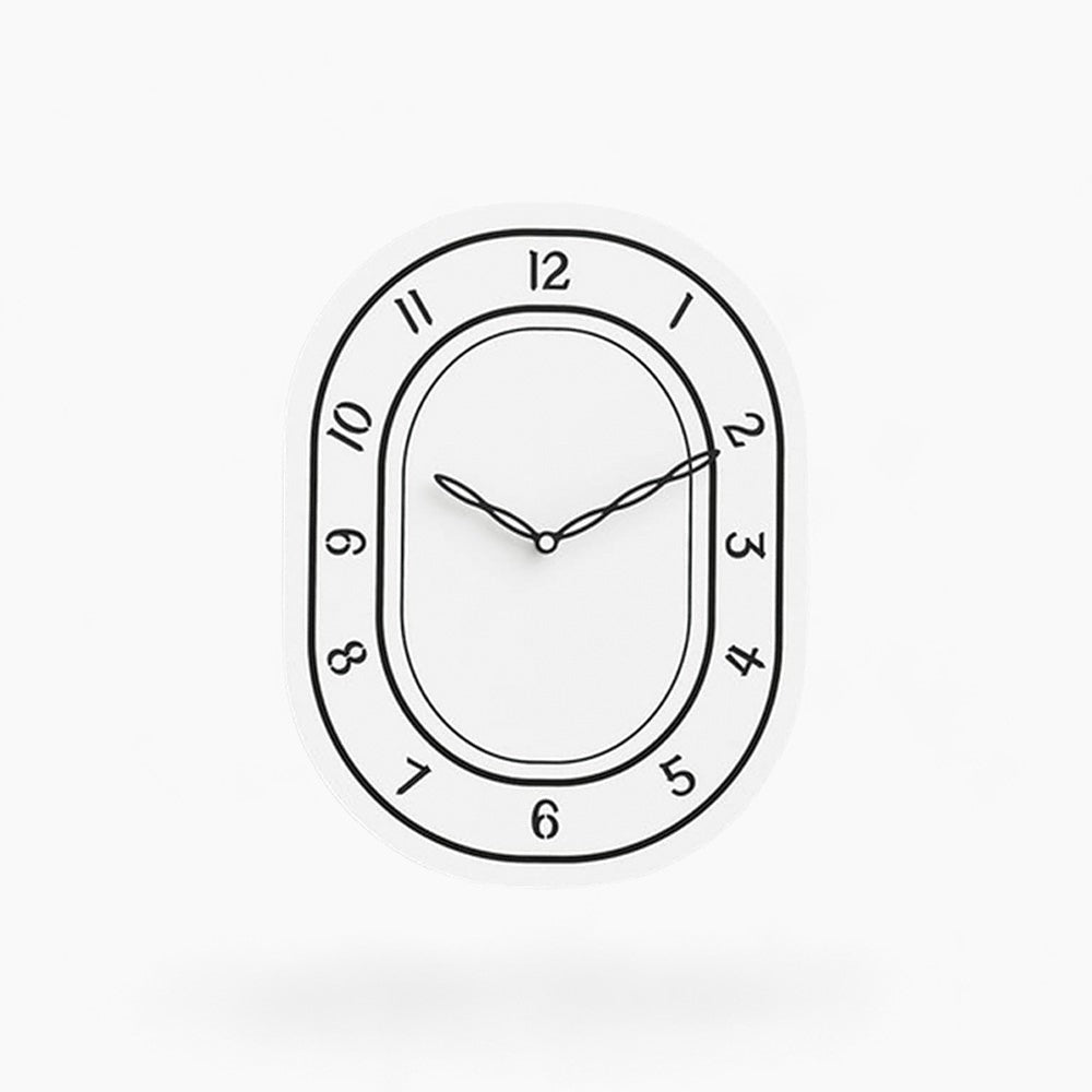 Reloj de Pared Horo - Diseño Minimalista Europeo en Acrílico Color Crema-Wall Clocks-Hogar88